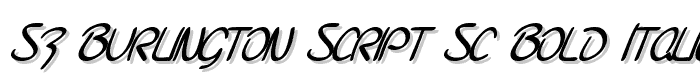 SF Burlington Script SC Bold Italic font